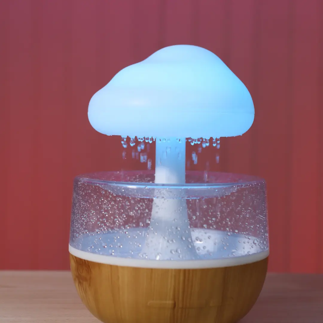 Rechargeable Rain Cloud Humidifier Mushroom Lamp